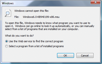 Windows dialog