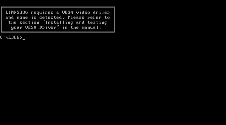 Links 386 Pro error