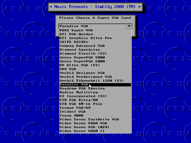 SimCity 2000 setup