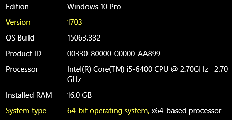 Windows 10 About your PC